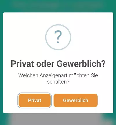 Möchtest du Privat oder Gewerblich auftreten?